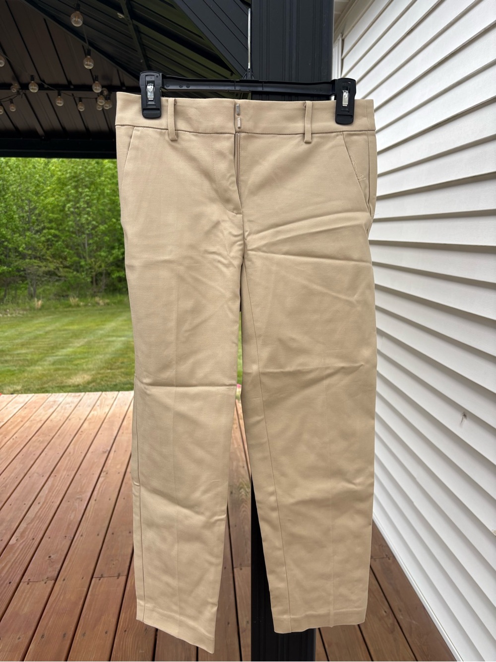LOFT Women's Slim Straight Khaki Pants in Tan